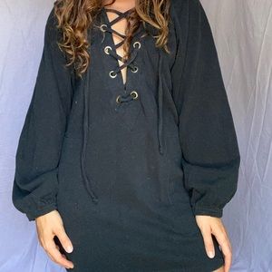Free People Black Sweater Dress